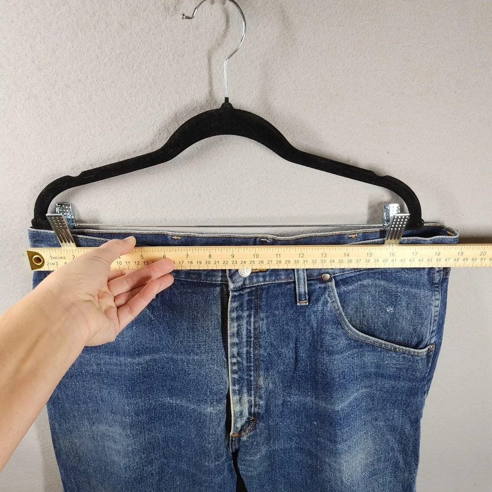 Wrangler 20X Jeans Mens 38x34 Denim Western Five Pocket Zip‎ Fly Straight Leg